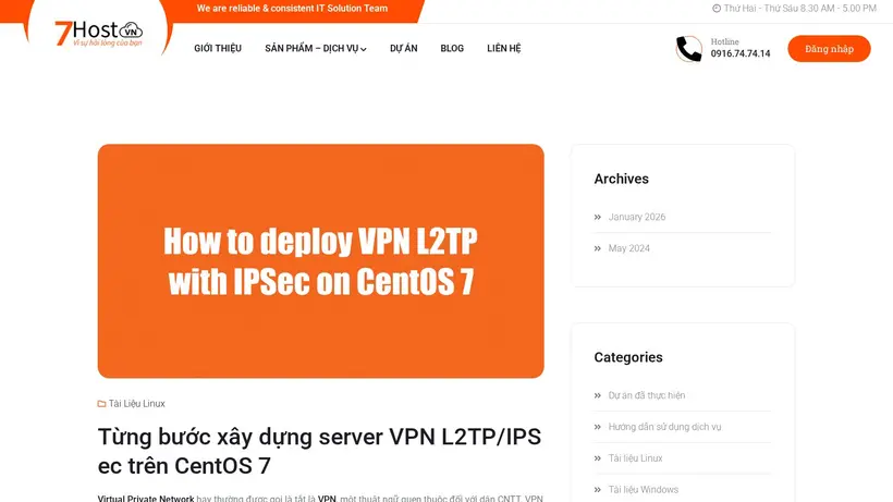 7Host Vietnam homepage screenshot