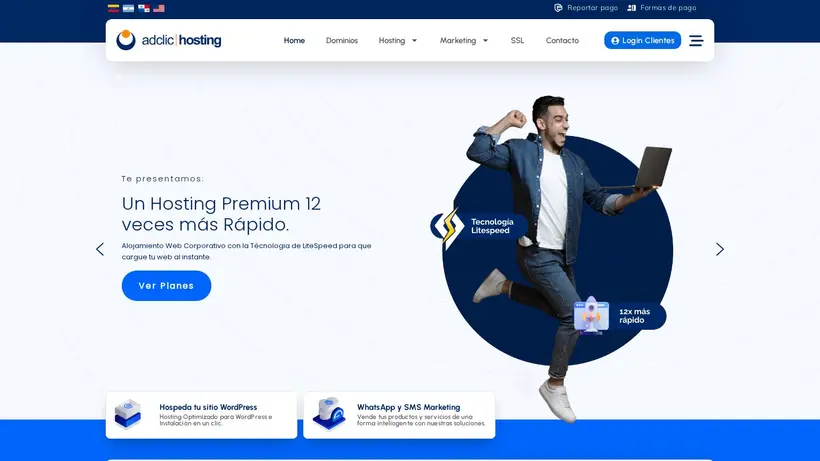 Adclic Hosting homepage screenshot