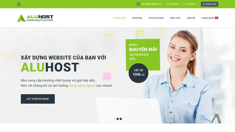 Alu Host homepage screenshot