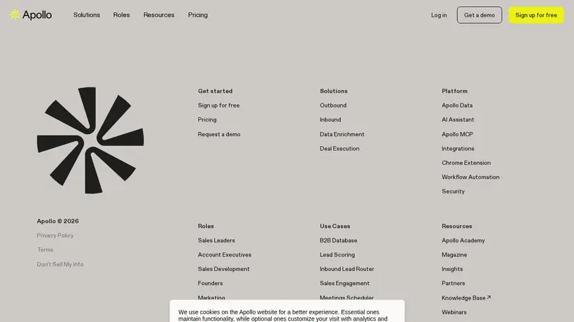 Apollo IO homepage screenshot