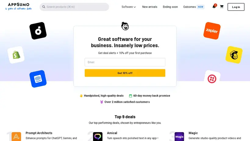 AppSumo homepage screenshot