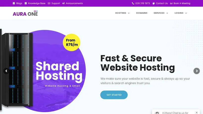 Aura Host homepage screenshot