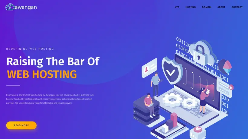 Awangan homepage screenshot