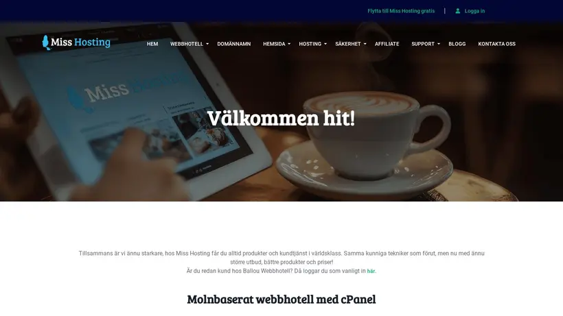 Ballou Webbhotell homepage screenshot