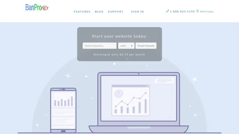 Ban Pro homepage screenshot