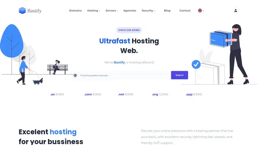 Bastify homepage screenshot