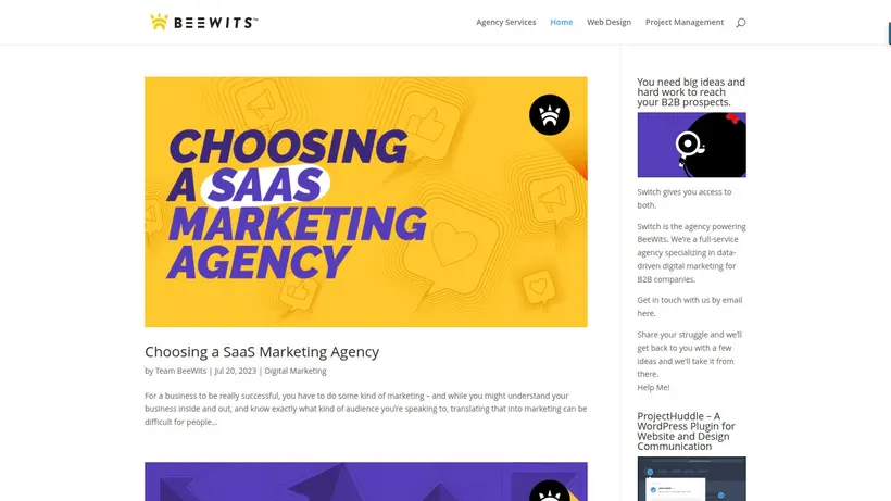 BeeWits homepage screenshot