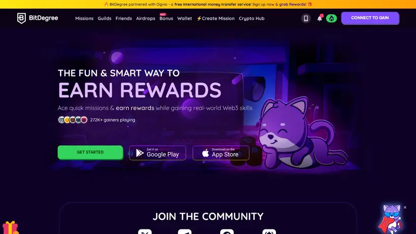 BitDegree homepage screenshot