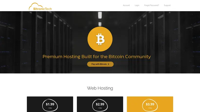 Bitronic Tech homepage screenshot