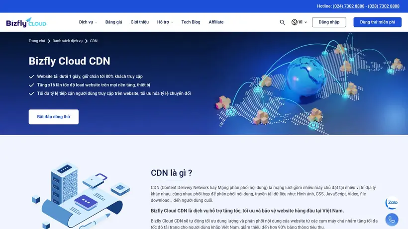 BizFly Cloud Vietnam homepage screenshot