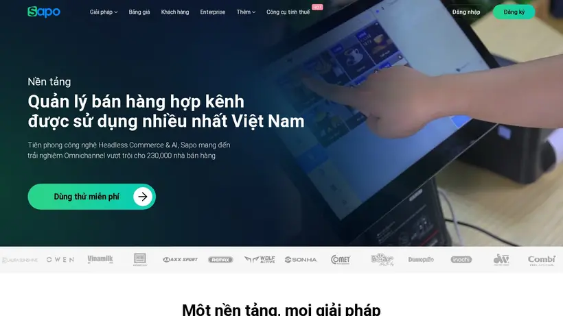 Bizweb homepage screenshot