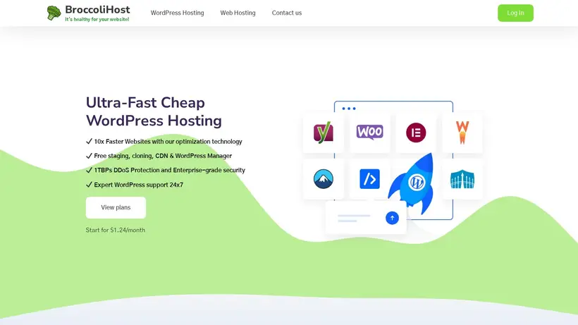 Broccoli Host homepage screenshot