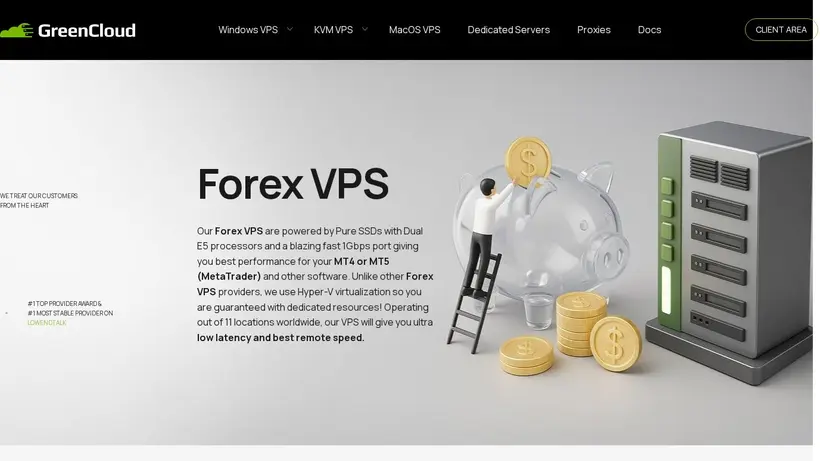 Broker VPS homepage screenshot