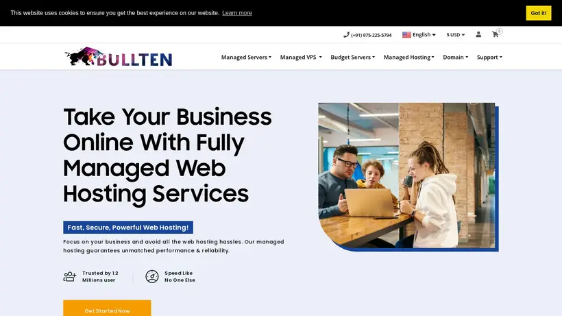 Bullten homepage screenshot