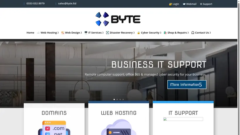 BYTE Internet homepage screenshot