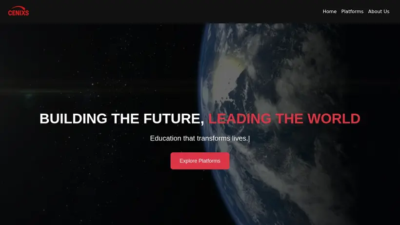 Cenixs homepage screenshot