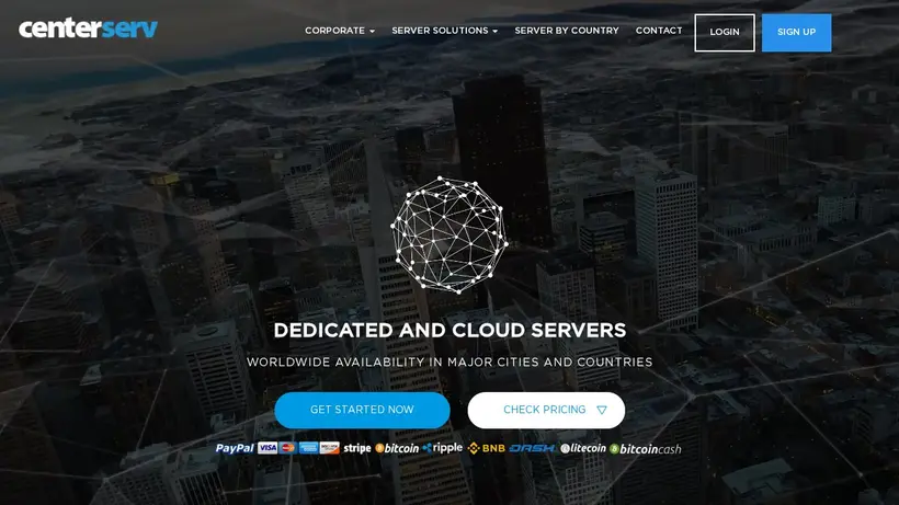 CenterServ homepage screenshot