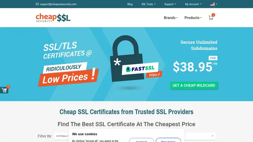CheapSslSecurity homepage screenshot