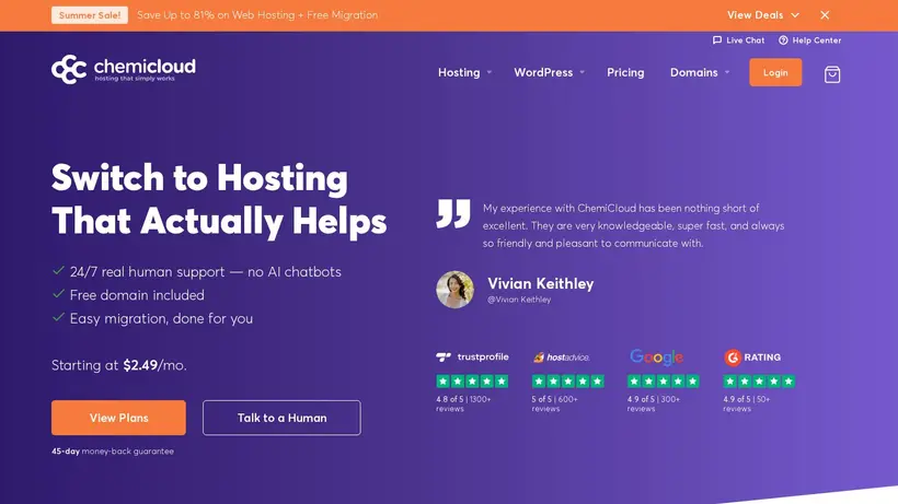 ChemiCloud homepage screenshot