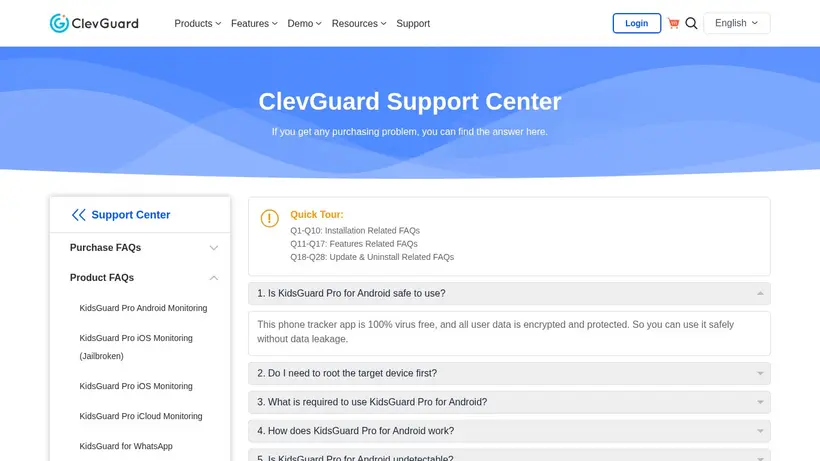 Clev Guard homepage screenshot