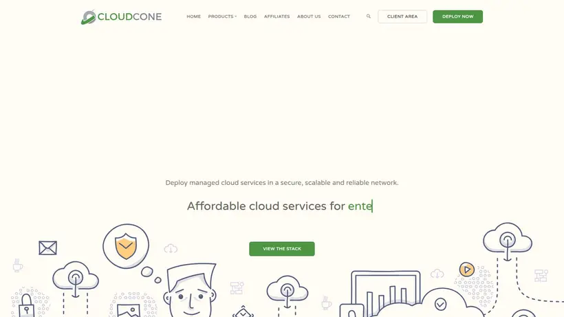Cloud Cone homepage screenshot