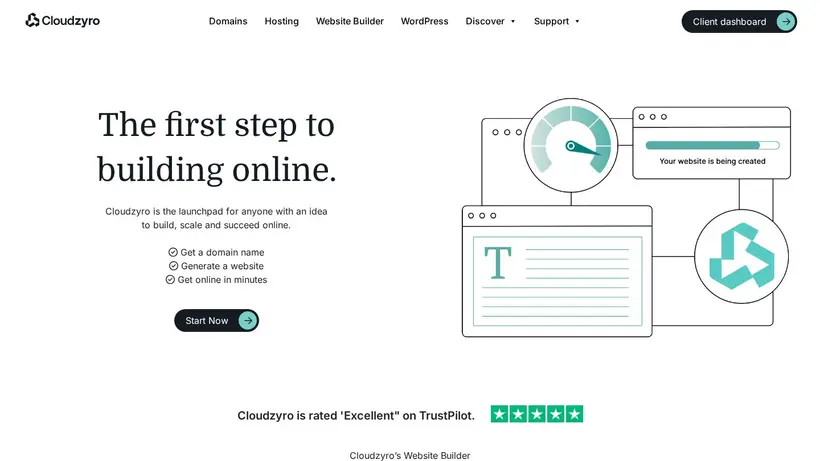 CloudZyro homepage screenshot