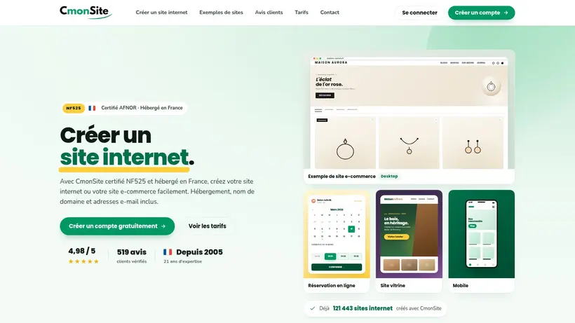 Cmon Site homepage screenshot