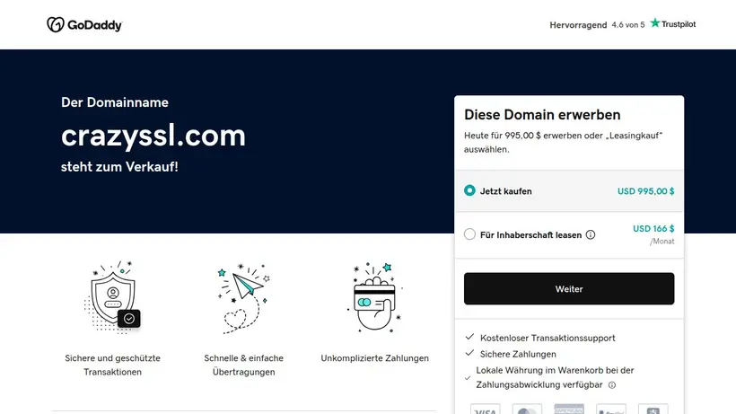 CrazySSL homepage screenshot