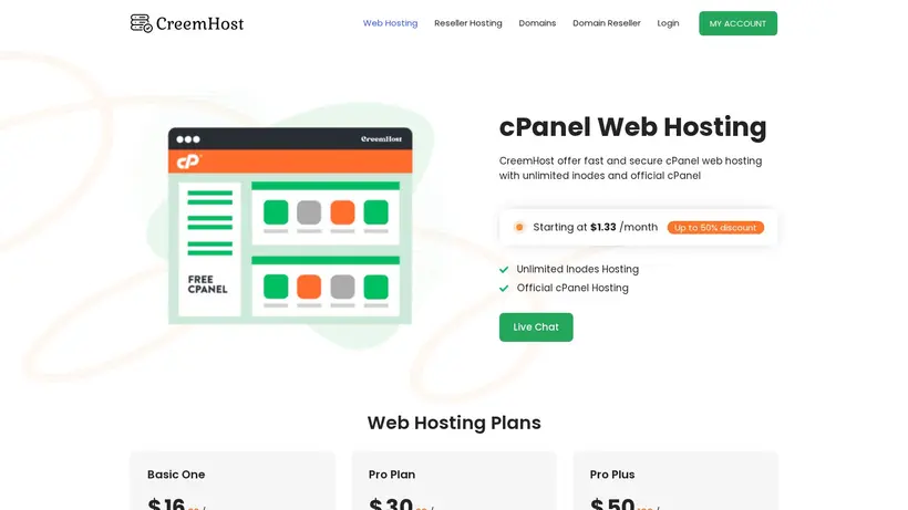 Creem Host homepage screenshot