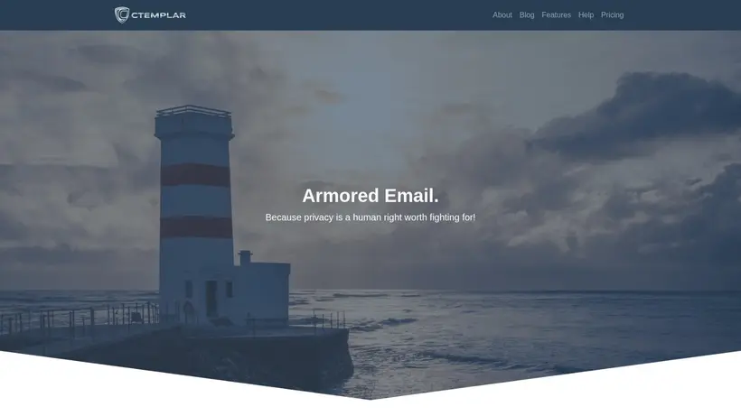 CTemplar homepage screenshot