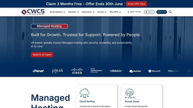 CWCS homepage screenshot