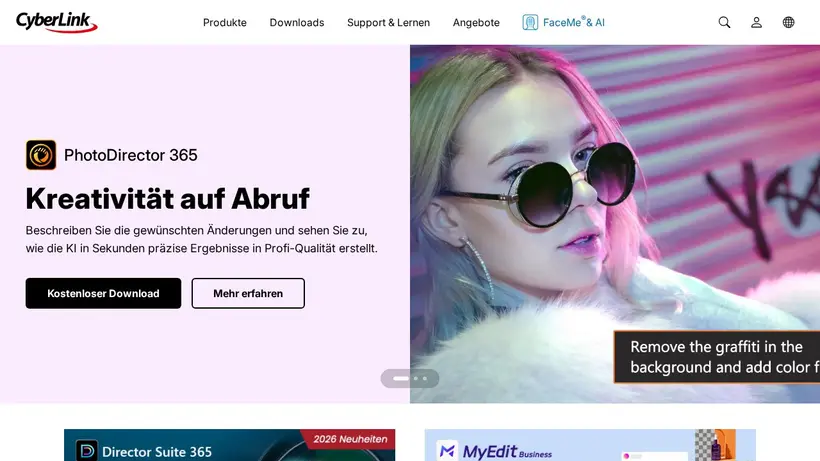 CyberLink homepage screenshot