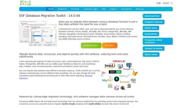 DB Softs homepage screenshot