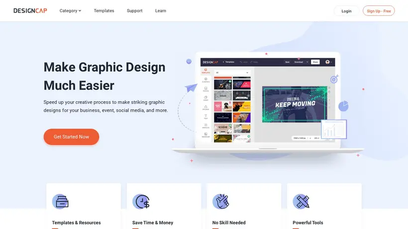 Design Cap homepage screenshot