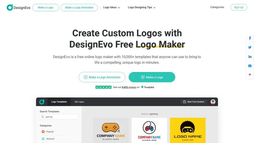 Design Evo homepage screenshot