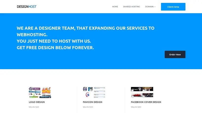Design Host homepage screenshot