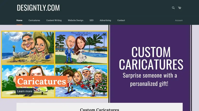 Design TLY homepage screenshot