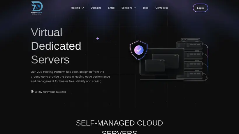 Devon Webs homepage screenshot