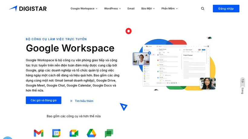 Digistar homepage screenshot