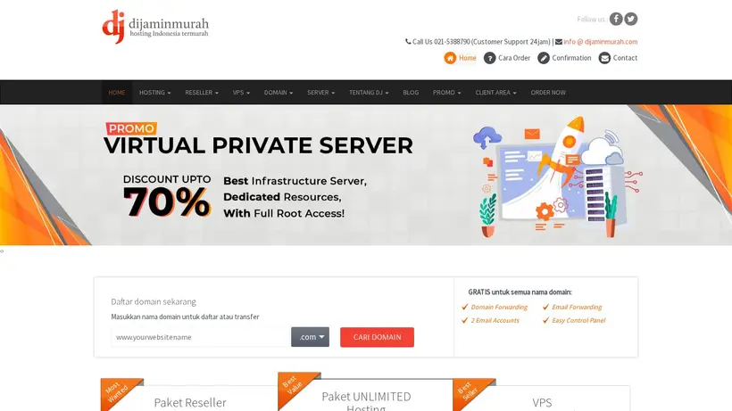 Dijaminmurah homepage screenshot