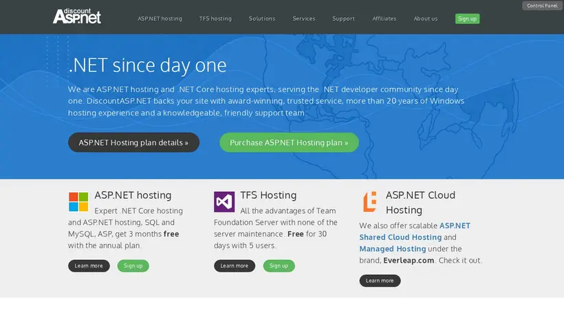 Discount ASP homepage screenshot