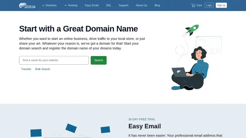 Domain Discount 24 homepage screenshot