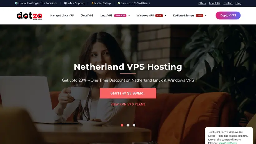 Dotzo homepage screenshot