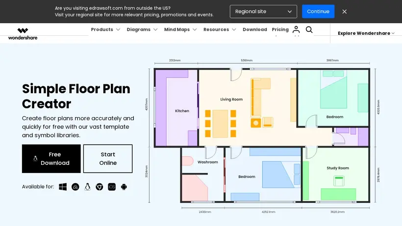Edraw Soft homepage screenshot