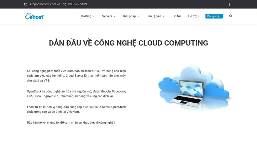 eHost.vn homepage screenshot