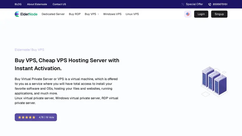 Elder Node homepage screenshot