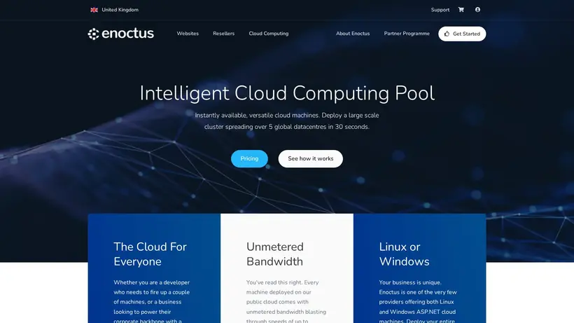 Enoctus UK homepage screenshot