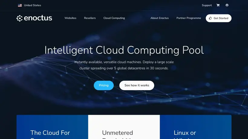 Enoctus homepage screenshot