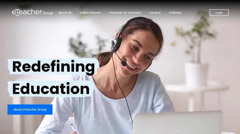 eTeacher Group homepage screenshot