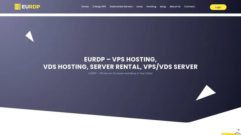 EURDP homepage screenshot